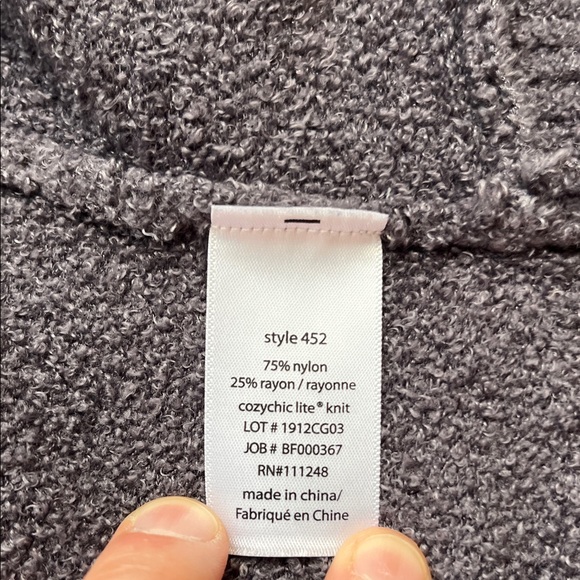 Barefoot Dreams Purple CozyChic Lite Open Front Cardigan size XS/S - Picture 5 of 8